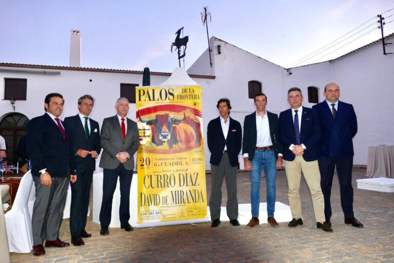 Curro Diaz y David de Miranda con Cuadri en Palos de la Frontera